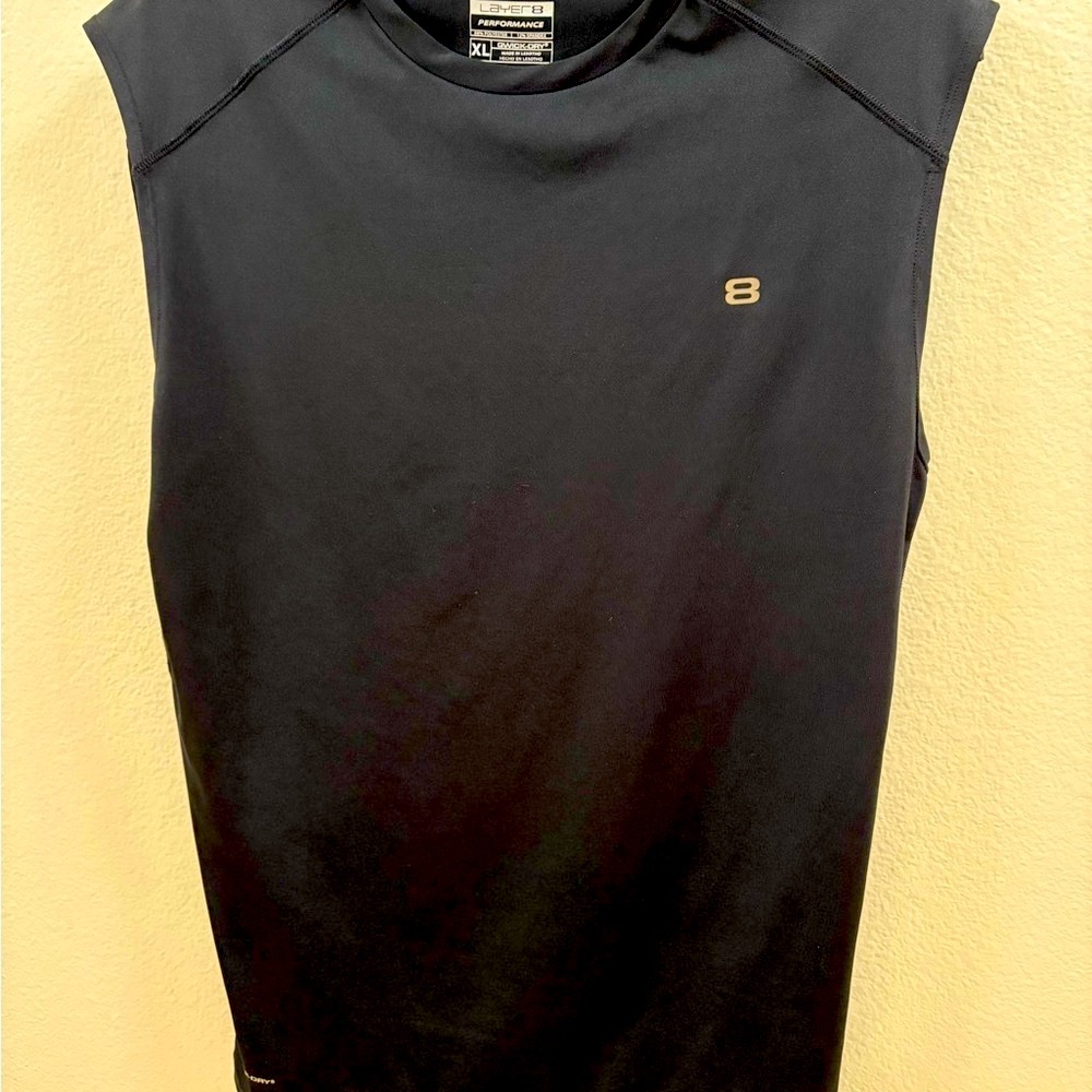 Men’s Layer 8 Performance Black Sleeveless Top